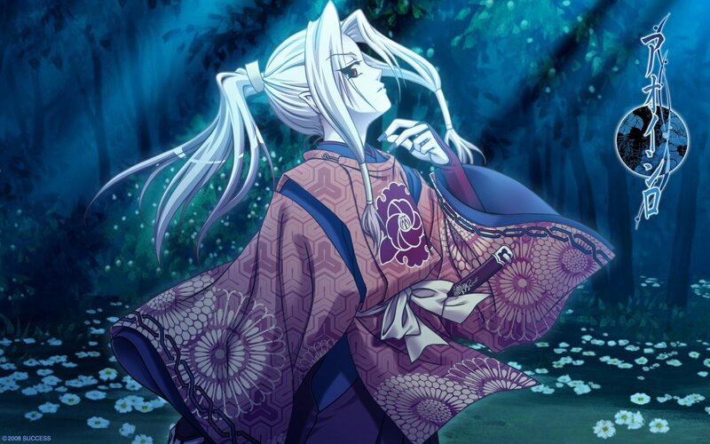 anime character in purple kimono