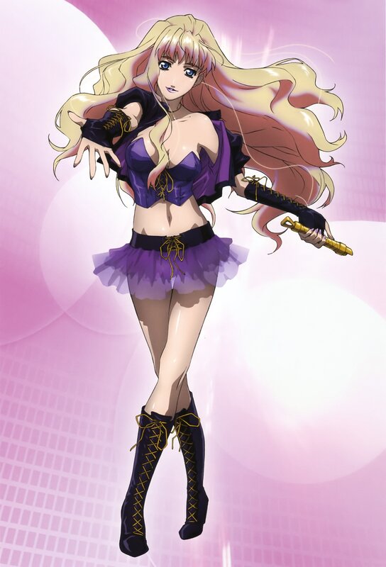 anime character in purple outfit