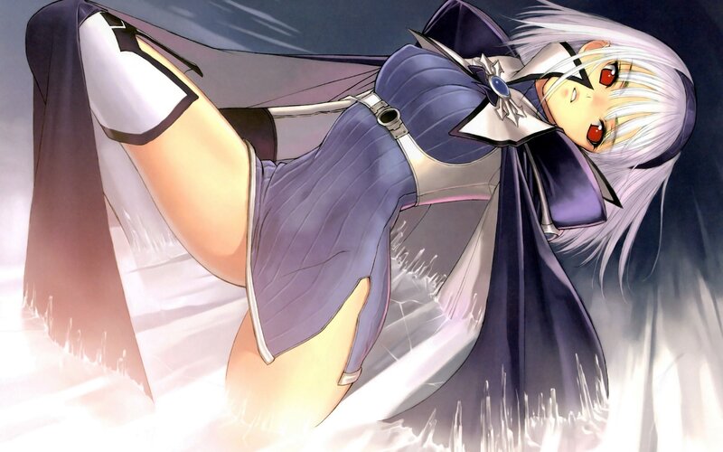 anime character in purple outfit