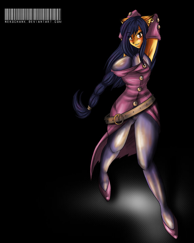 anime character in purple outfit