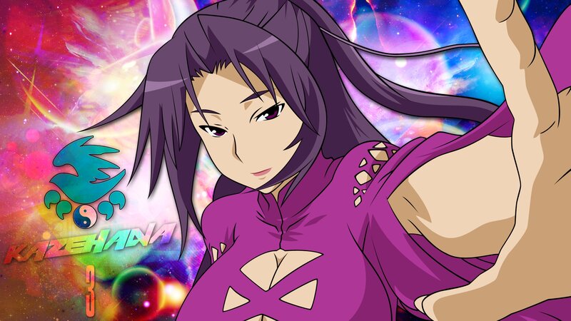 Anime Character in Purple Outfit — Dramatic