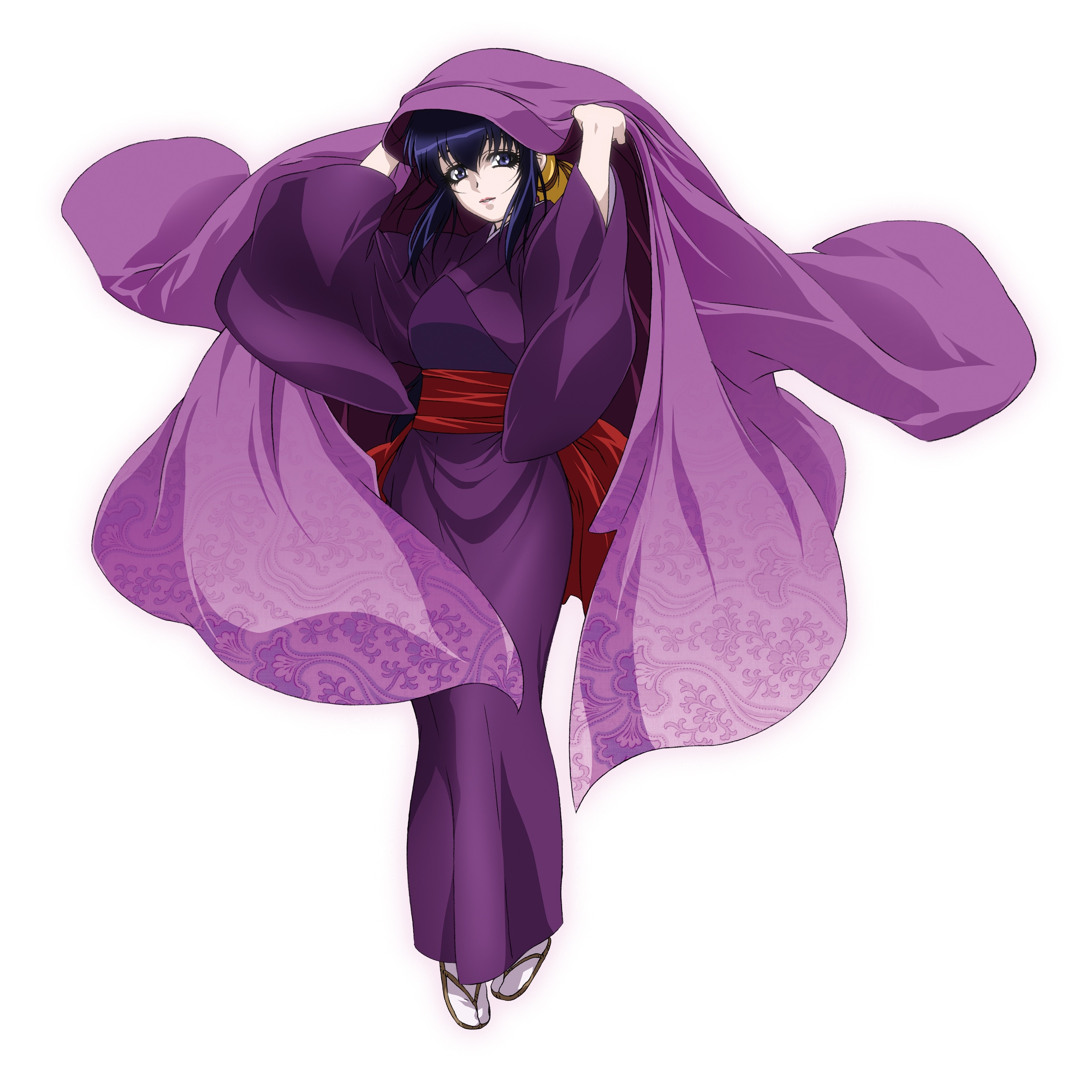 anime character in purple robe