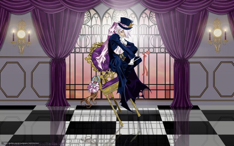anime character in purple room