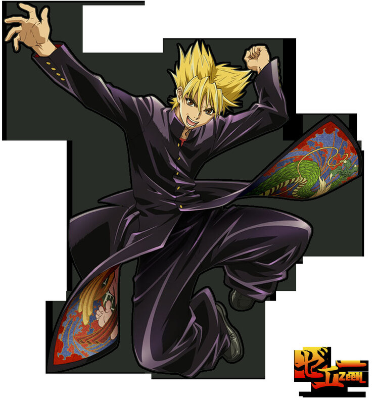 anime character in purple suit