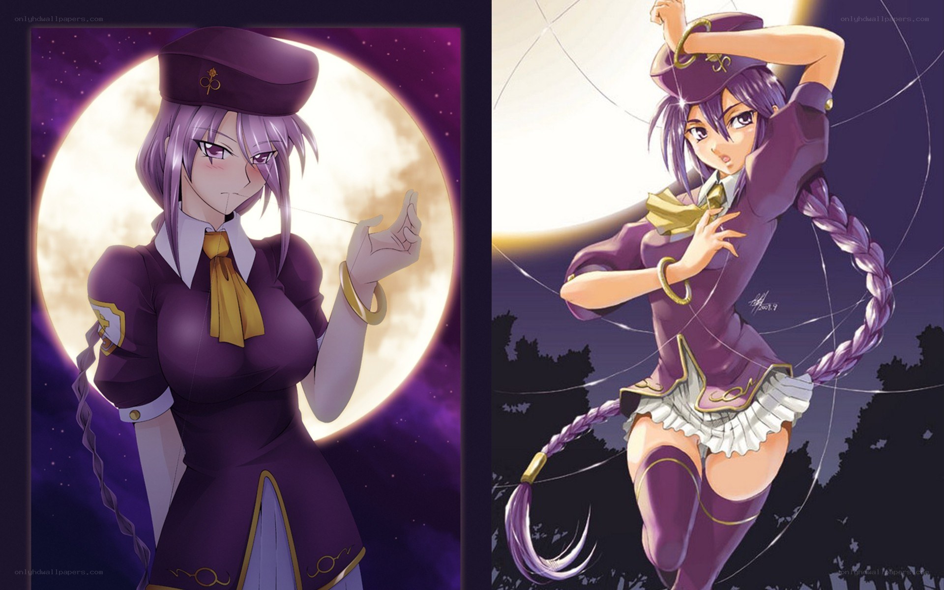 anime character in purple uniform