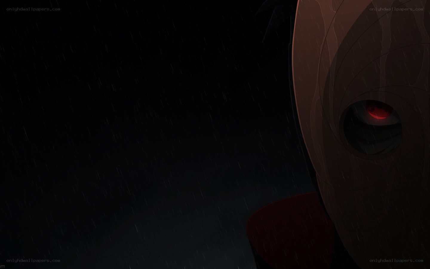anime character in rain