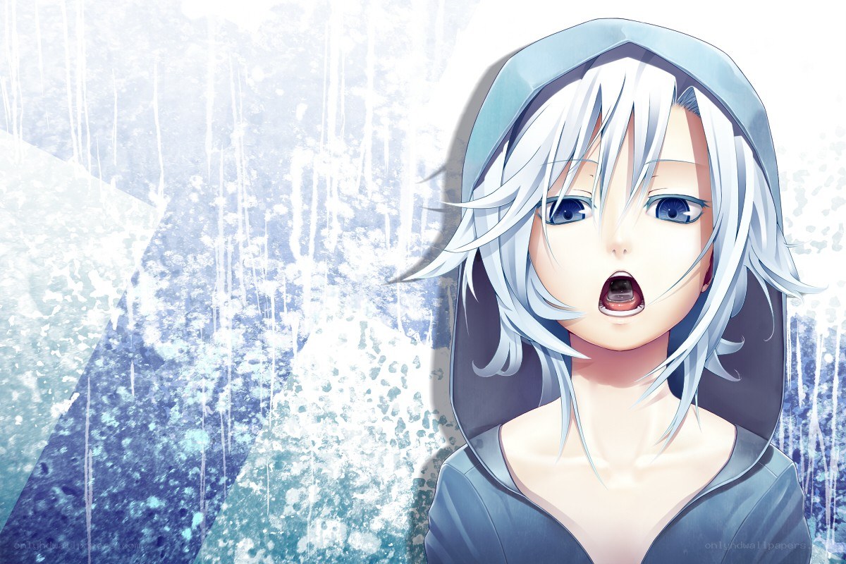 anime character in rain
