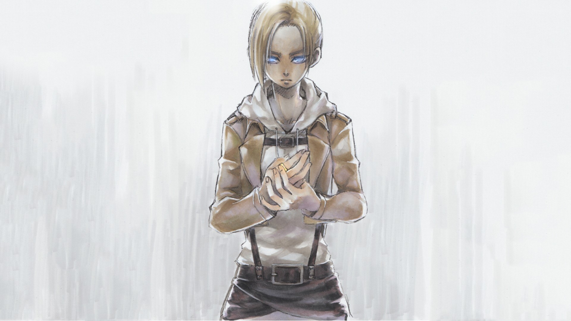 anime character in rain