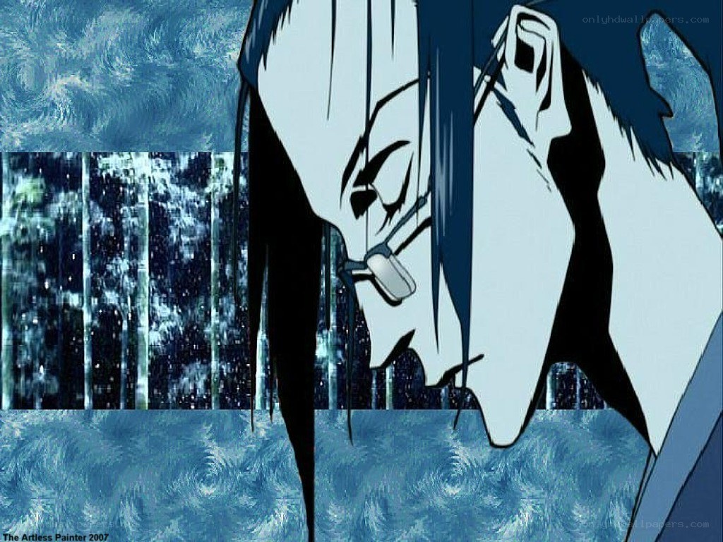 anime character in rain
