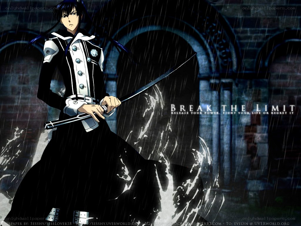 anime character in rain