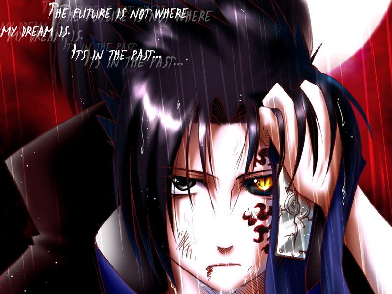 Anime Character in Rain — Black