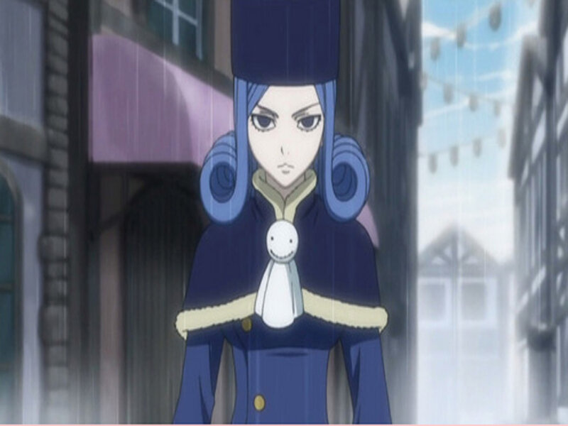 Anime Character in Rain — Blue, Serious