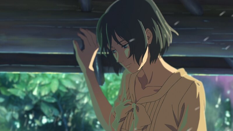 Anime Character in Rain — Brown, Melancholic