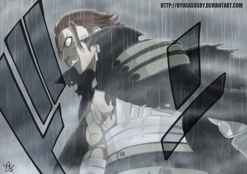 Anime Character in Rain — Gray, Dramatic, Manga, Bandages