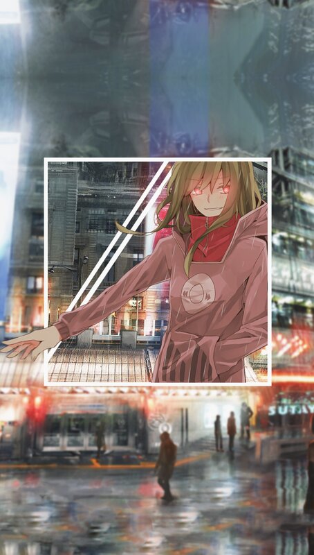 Anime Character in Rain — Pink, Dramatic