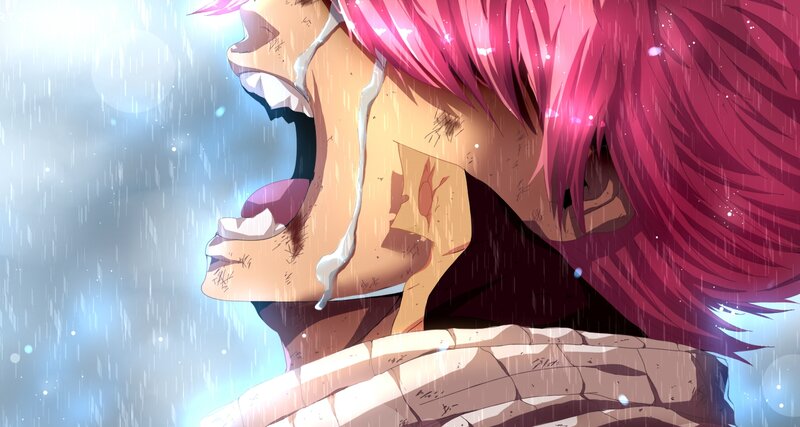 Anime Character in Rain — Pink