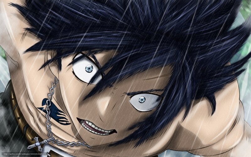 anime character in rain