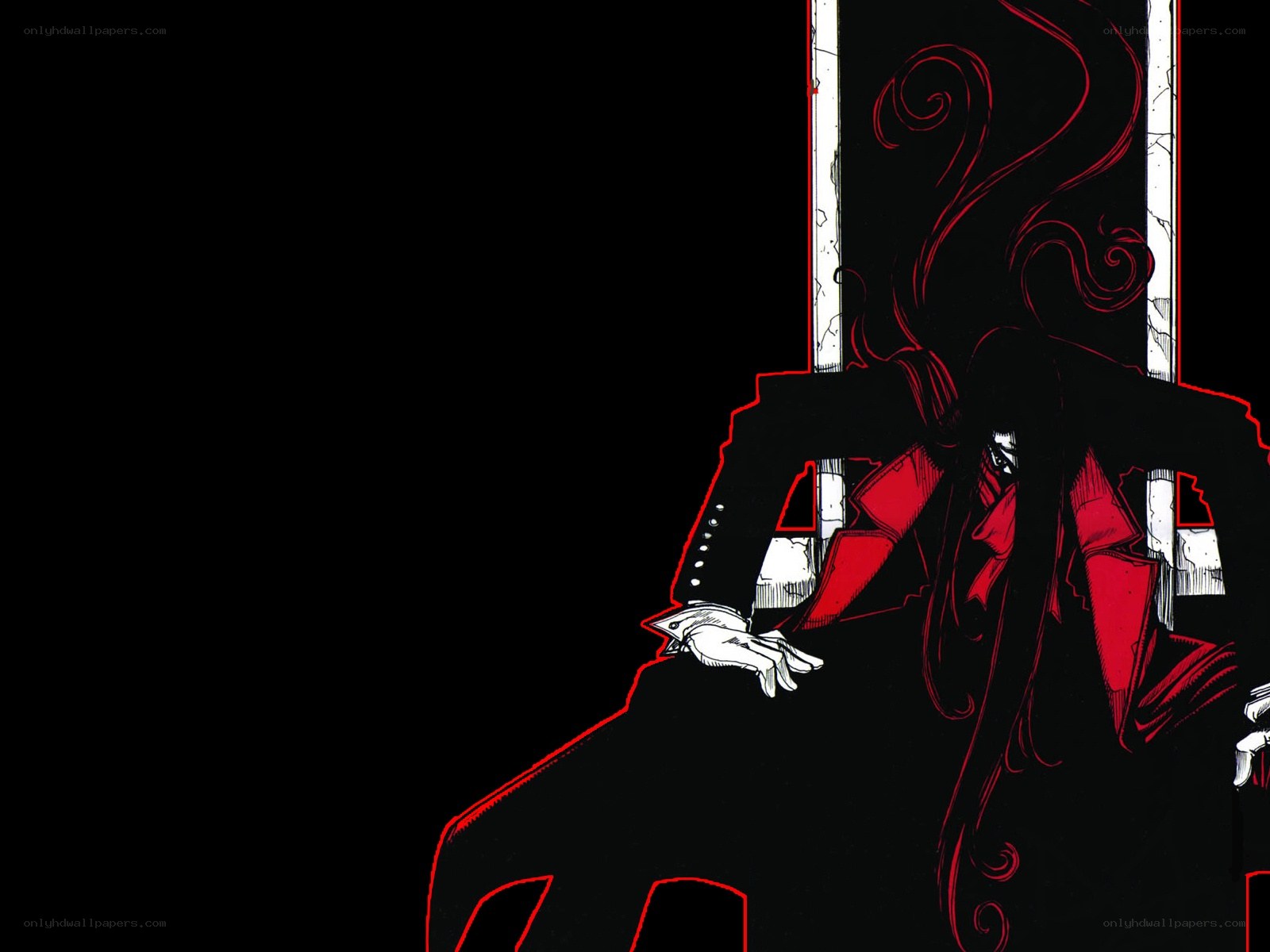 anime character in red and black