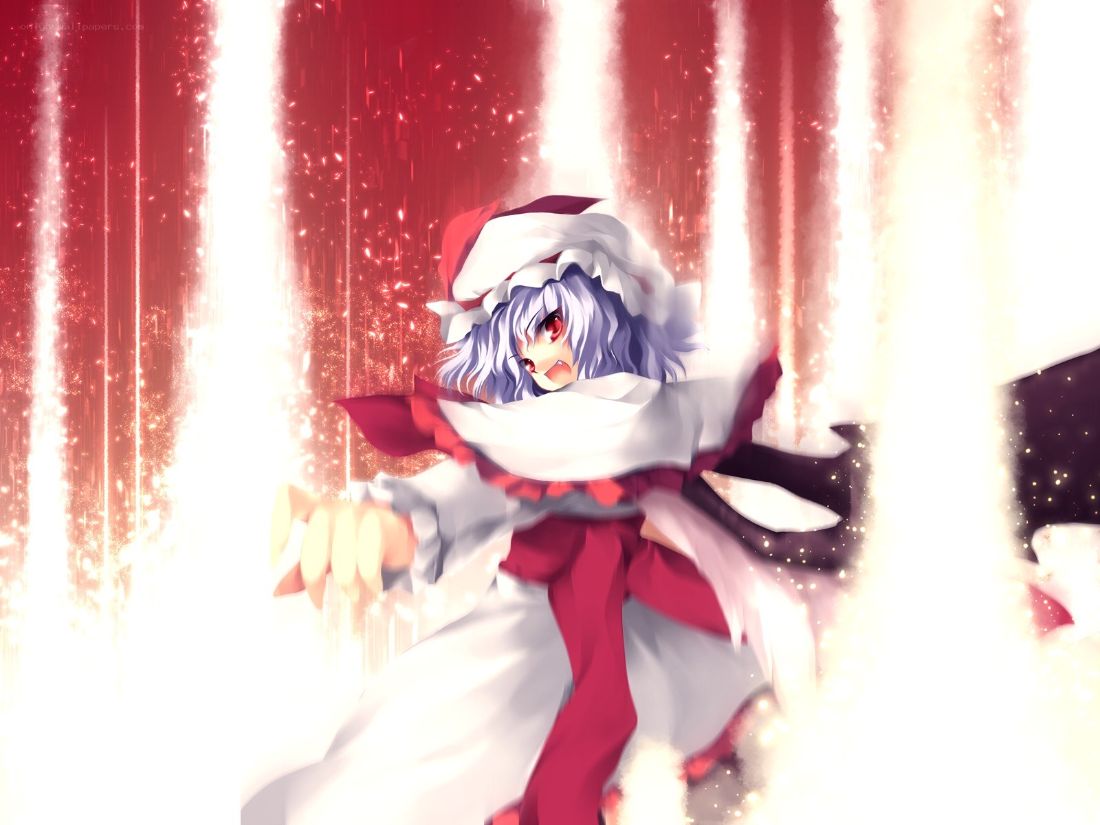 anime character in red and white
