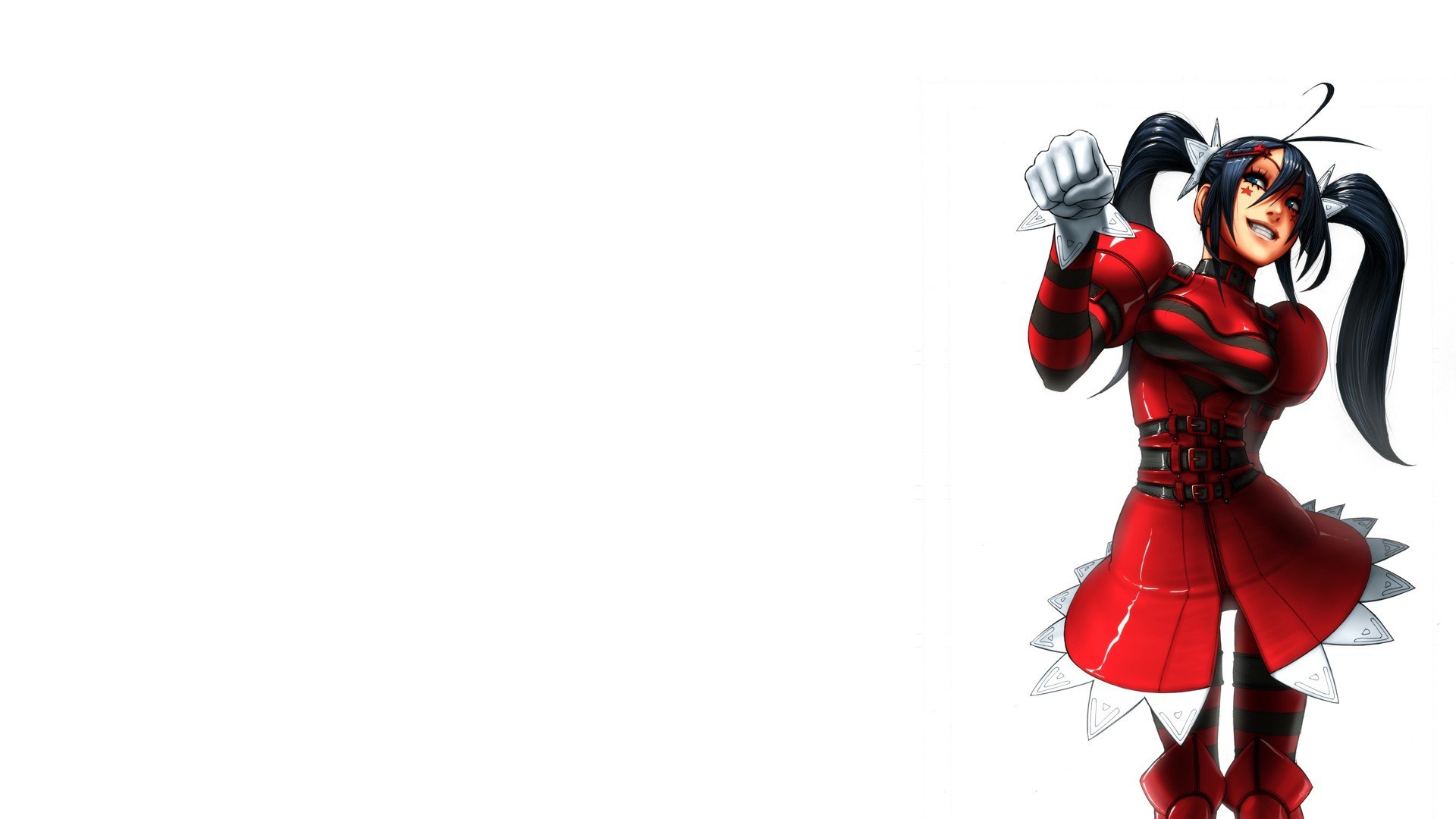 anime character in red armor