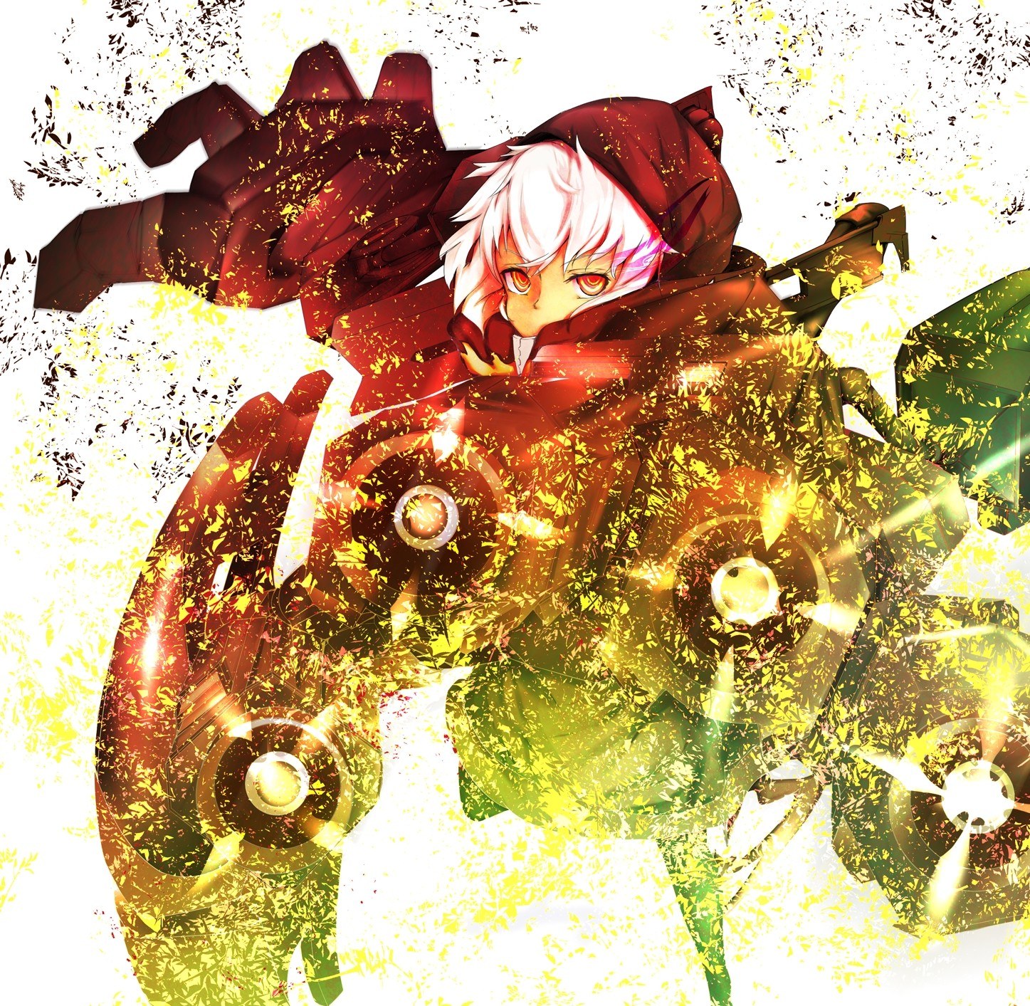 anime character in red armor