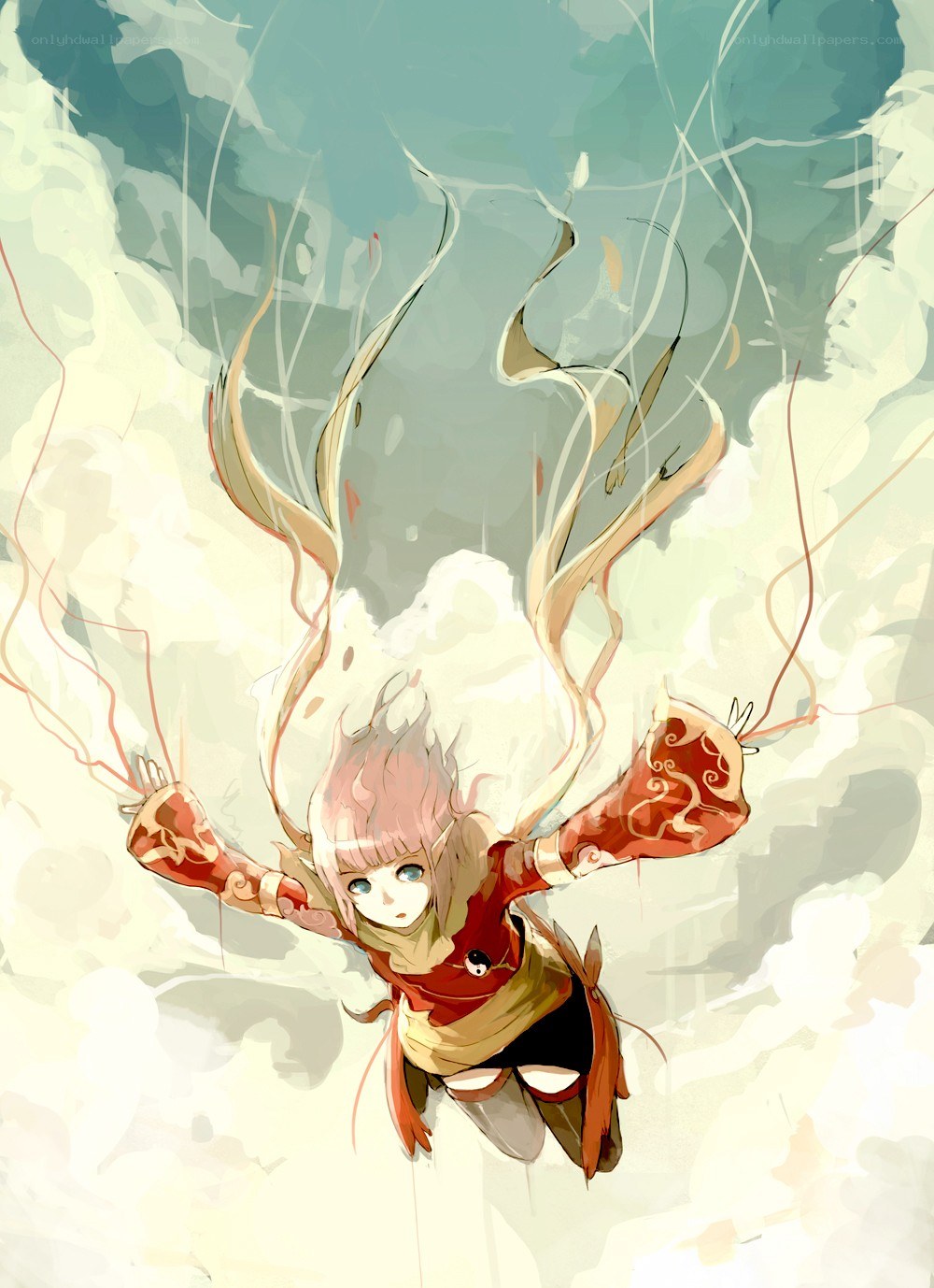 anime character in red armor