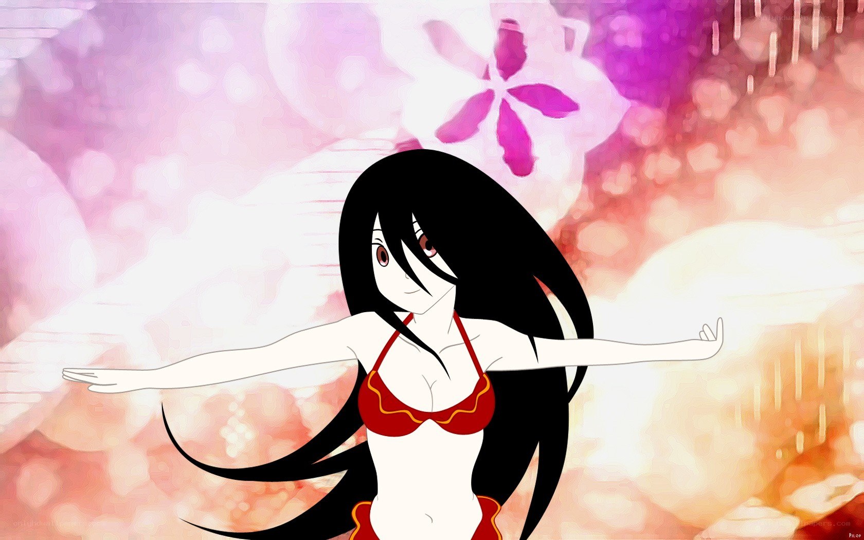 anime character in red bikini