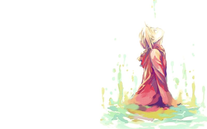 anime character in red cloak