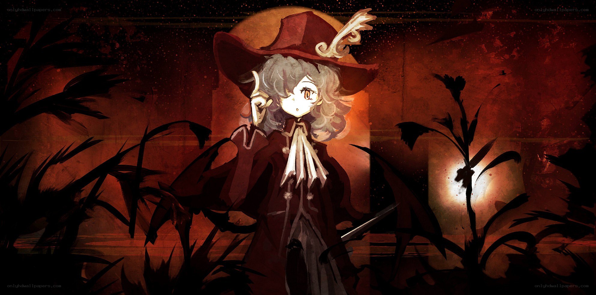 anime character in red cloak