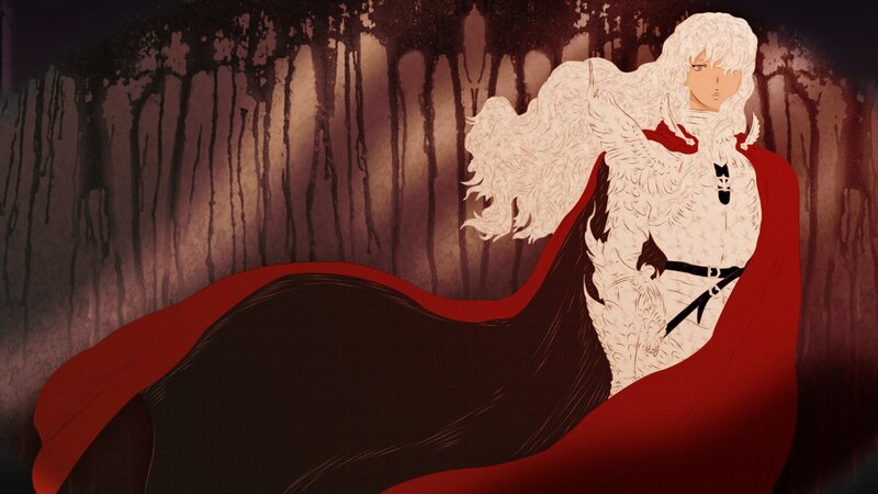 anime character in red cloak