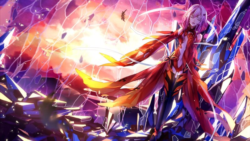 Anime Character in Red Cloak — Dramatic, Digital Art, Explosion