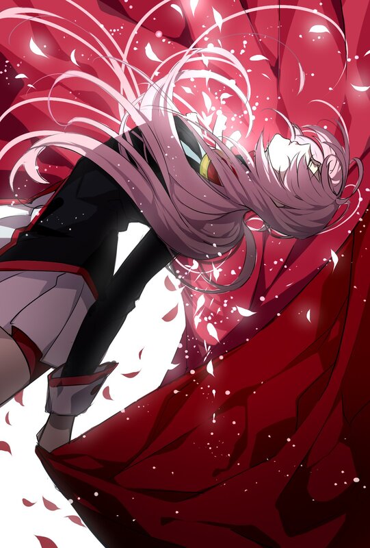 Anime Character in Red Cloak — Dramatic, Manga, Long Hair, Red Cloak