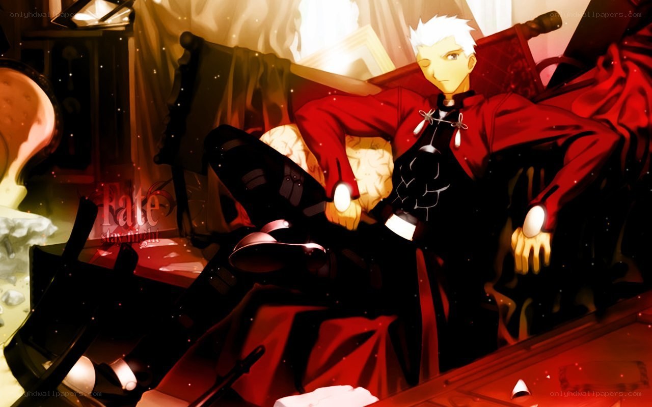 Anime character in red coat