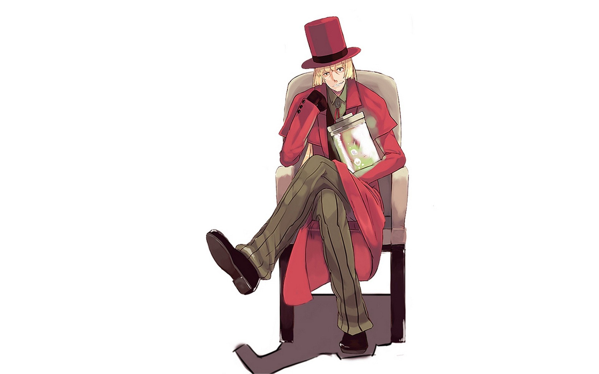 anime character in red coat