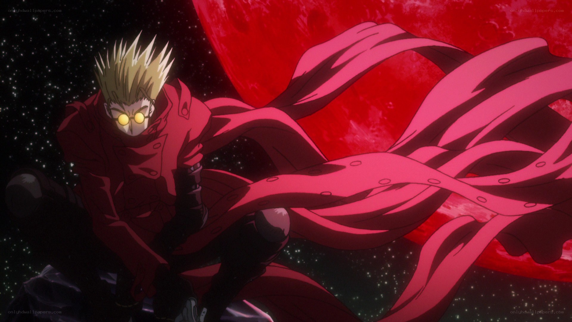 Anime character in red coat