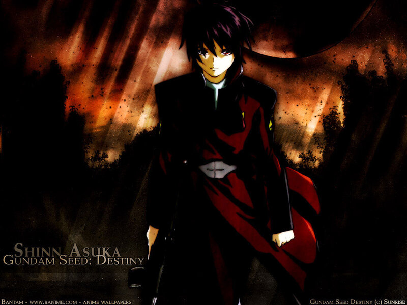 Anime Character in Red Coat — Black