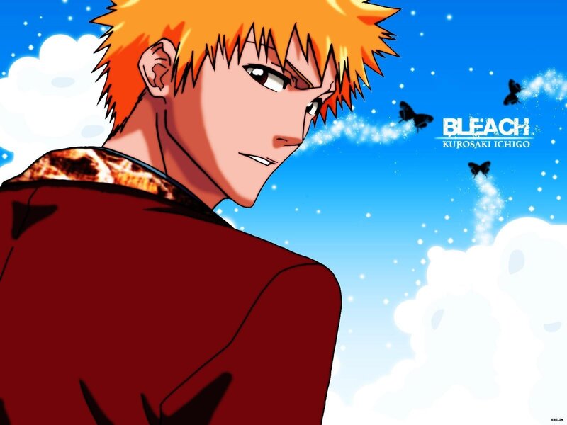 Anime Character in Red Coat — Blue, Dramatic, Afternoon