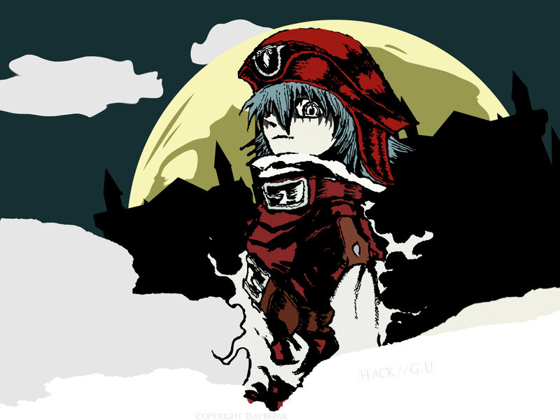 Anime Character in Red Coat — Dramatic, Night, Manga