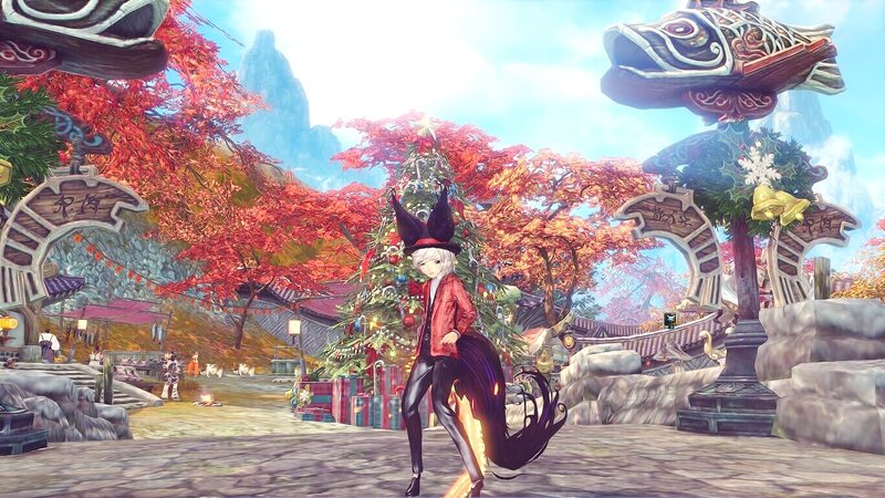 Anime Character in Red Coat — Festive