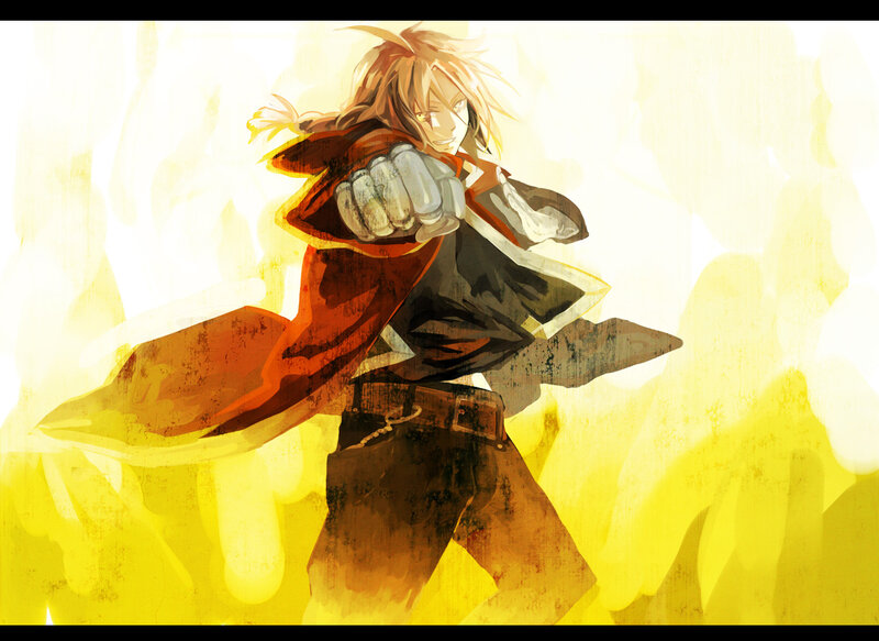 Anime Character in Red Coat — Yellow
