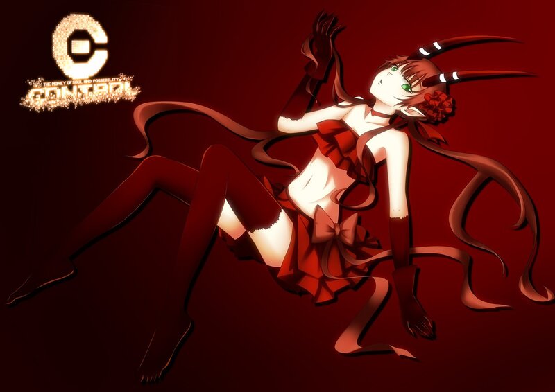 Anime character in red dress