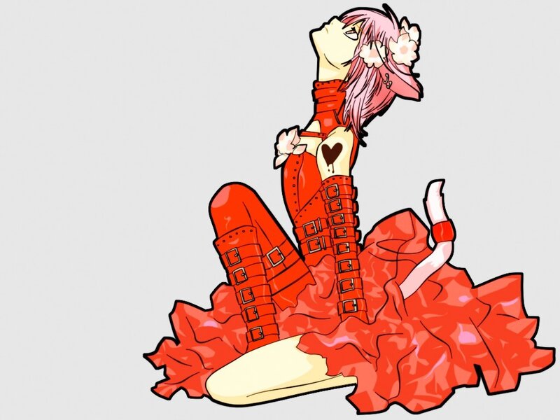 anime character in red dress