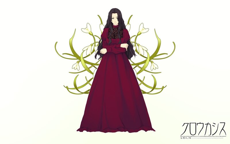 Anime character in red dress