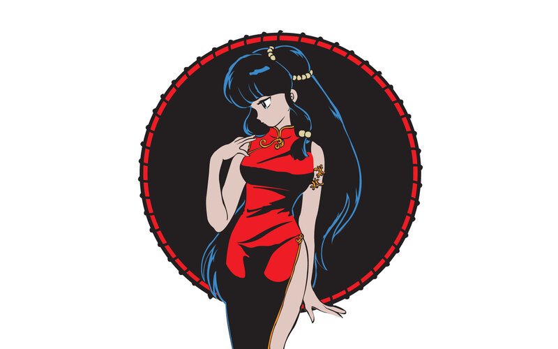 anime character in red dress