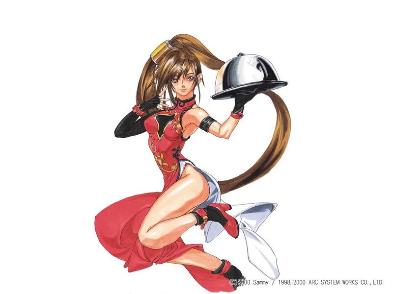 anime character in red dress
