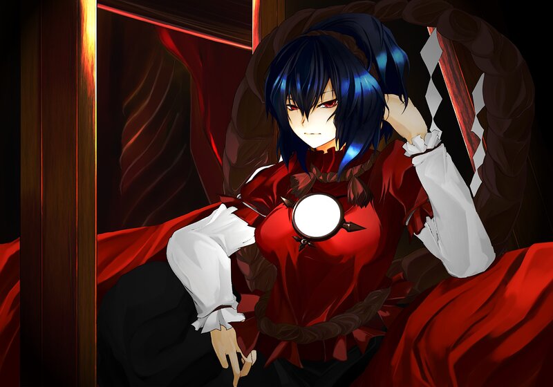 anime character in red dress