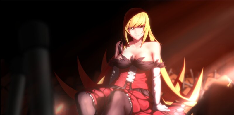 anime character in red dress