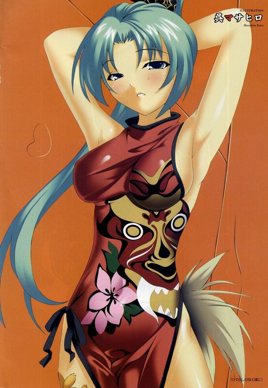 Anime character in red dress