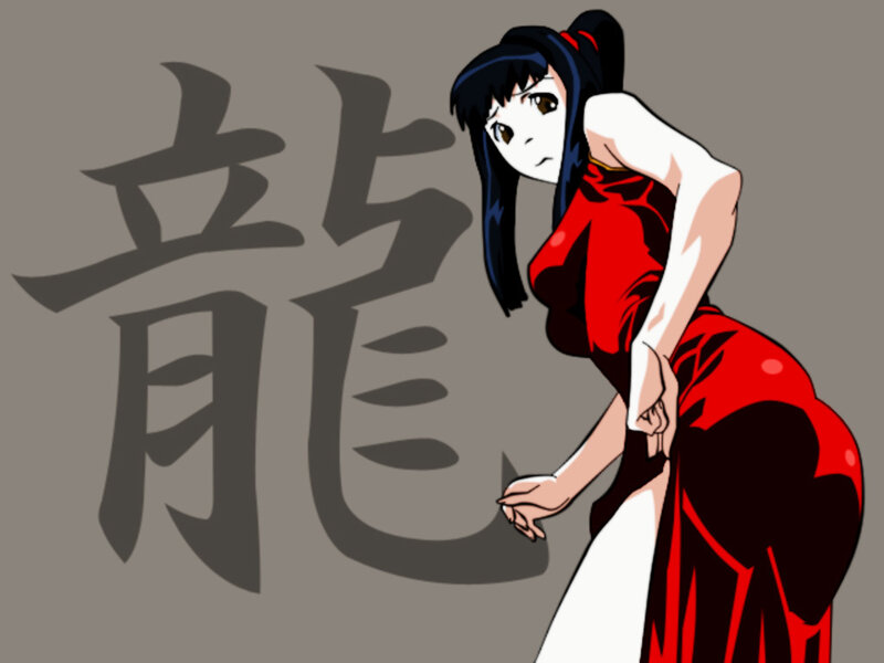 anime character in red dress