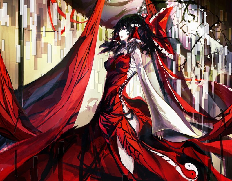 Anime Character in Red Dress — Dramatic